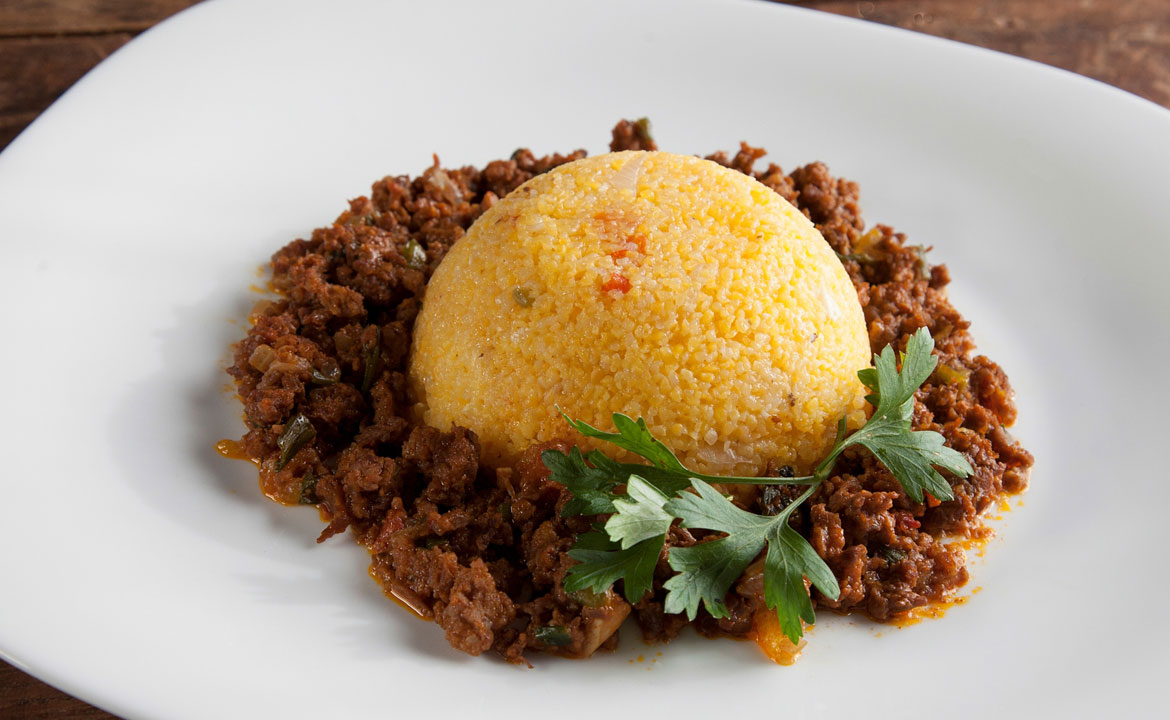 Corn Grit with Grated Meat